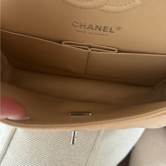 Chanel Small Classic Double Flap Beige Clair Lambskin Silver Hardware - Picture 7 of 10